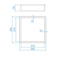 Inbouwnis Best-Design Kaya 30.5x30.5x7 cm Mat Zwart