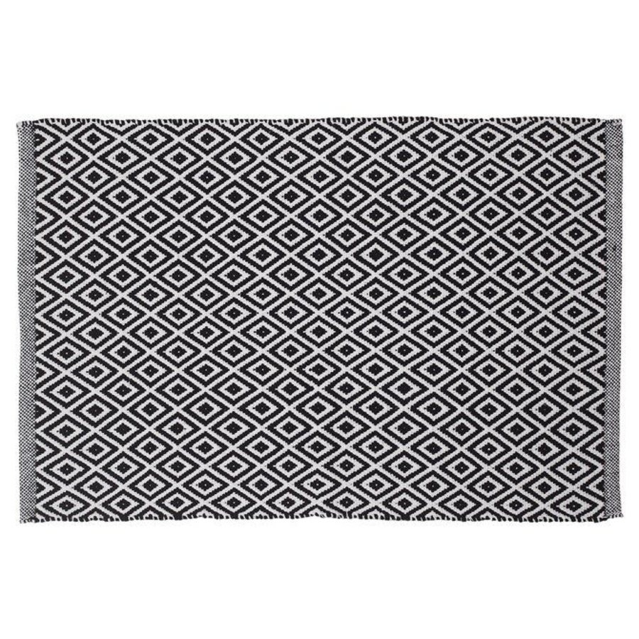 Badmat Sealskin Trellis 60x90 cm Katoen Zwart