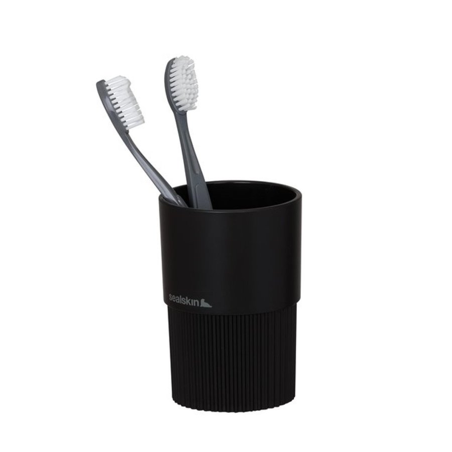 Tandenborstelbeker vrijstaand Sealskin Brave Zwart