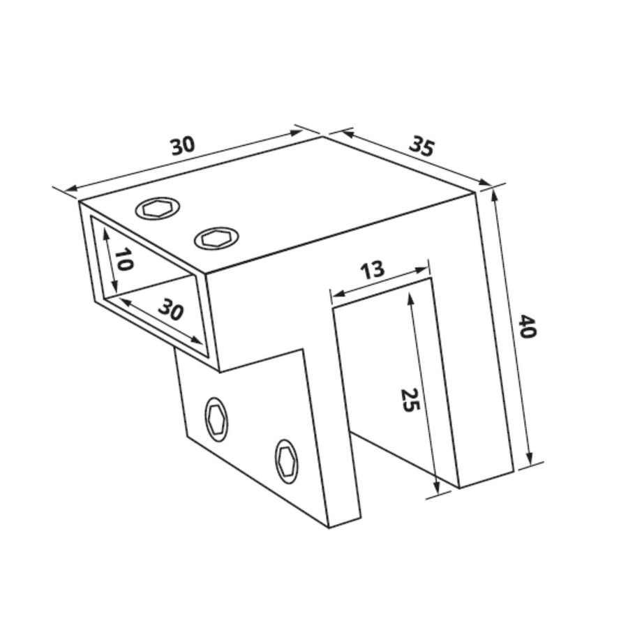 Glasdeel Just Creating t.b.v. Stabilisatiestang Gunmetal