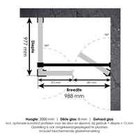 Douchecabine Compleet Just Creating 3-Delig 100x100 cm Gunmetal