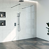 Sanitop Doorloopdouche Compleet Just Creating Profielloos 100x200 cm Gunmetal