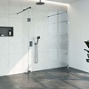 Sanitop Doorloopdouche Compleet Just Creating Profielloos 140x200 cm 140/40/40 Gunmetal