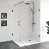 Sanitop Douchecabine Compleet Just Creating 2-Delig Profielloos 120x100 cm Gunmetal