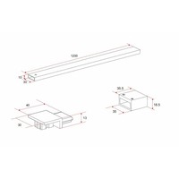 Stabilisatiestang Voor Inloopdouche Wiesbaden Horizon 120 cm Mat Zwart