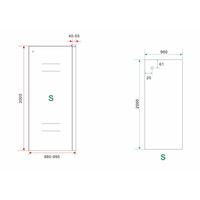 Inloopdouche Met Handdoekhouder Wiesbaden Sita Helder Glas 100x200 cm 8 mm Chroom