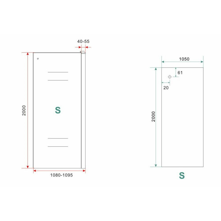 Inloopdouche Met Handdoekhouder Wiesbaden Sita Helder Glas 110x200 cm 8 mm Chroom