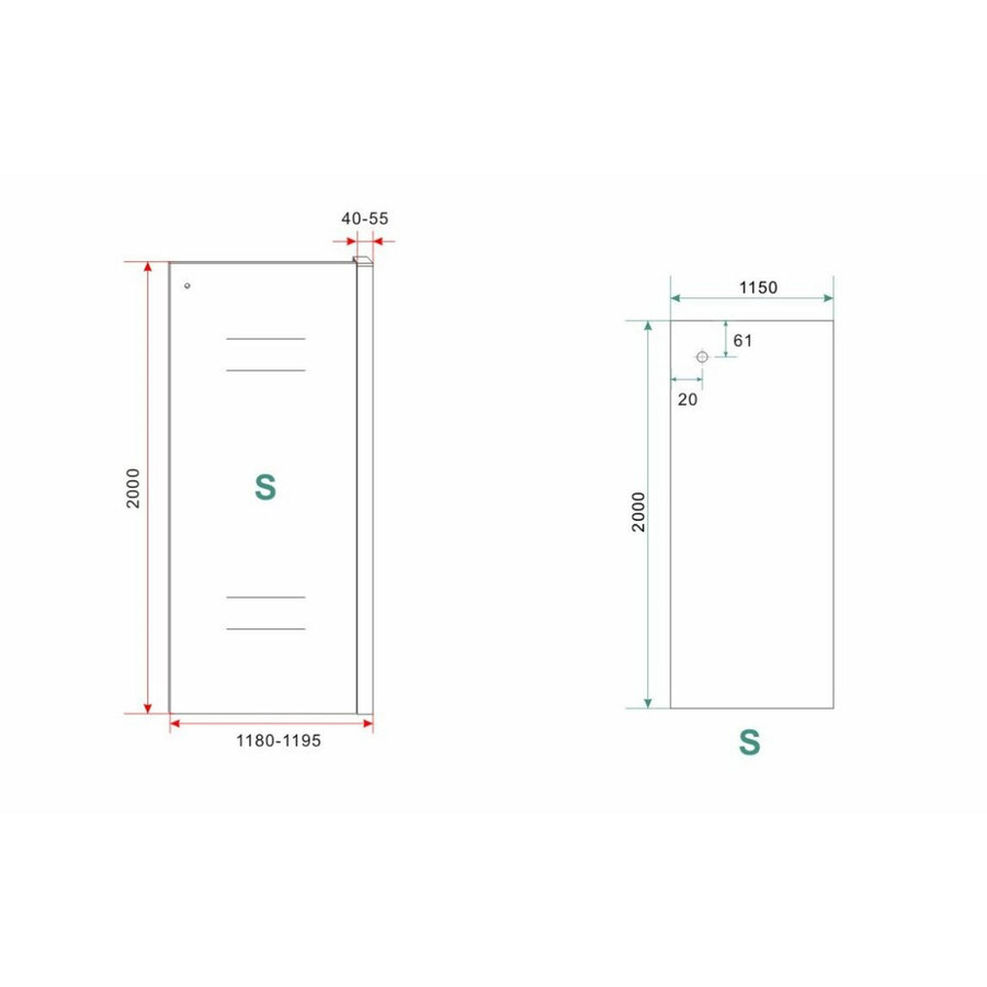 Inloopdouche Met Handdoekhouder Wiesbaden Sita Helder Glas 120x200 cm 8 mm Chroom