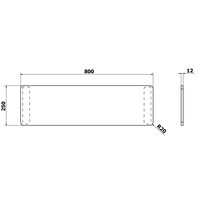 Badzitting Polysan Universal 80x25 cm Zwart