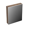 Spiegelkast Forzalaqua Uni 59.5x68.5x12.5 Cm 1 Deur Rechts Tweezijdig Spiegel Eiken Havanna