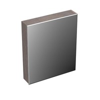 Spiegelkast Forzalaqua Uni 59.5x68.5x12.5 Cm 1 Deur Links Tweezijdig Spiegel Silver Grey