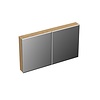Spiegelkast Forzalaqua Uni 120x68.5x12.5 Cm 2 Deuren Tweezijdig Spiegel Eiken Smoke