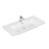 Villeroy & Boch Wastafel Villeroy & Boch Subway 3.0 Met CeramicPlus 1 Kraangat Met Overloop 100x47x16.5 cm Stone White