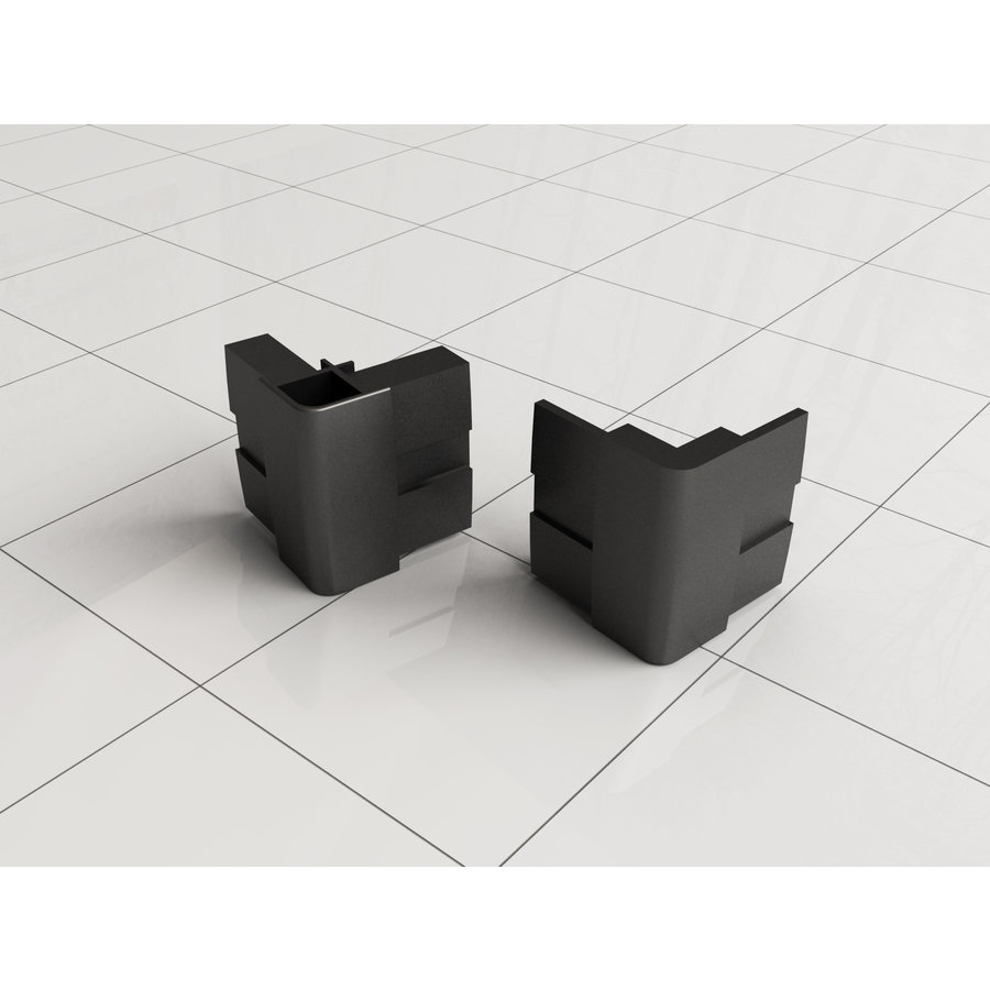 Hoekbevestiging Wiesbaden Voor Skyline Cabine Zwart