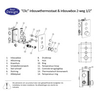 Regendoucheset Best Design One Pack Inbouw Thermostaat Elsdorf M300 Chroom