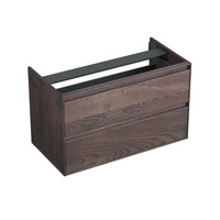 Onderkast Forzalaqua Reno 100x51x60 Cm 2 Lades Softclose Eiken Charcoal