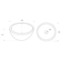 Waskom Differnz Boomer 20x10 cm Marmer Wit