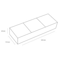 Lade Organizer Differnz 32x11x6 cm Grijs