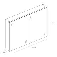 Spiegelkast Differnz Somero 100 cm Antraciet