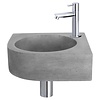 Differnz Fonteinset Differnz Cleo 31.5x31.5x10 cm Beton Donker Grijs Met Kraan Recht Chroom