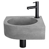 Differnz Fonteinset Differnz Cleo 31.5x31.5x10 cm Beton Donker Grijs Met Kraan Recht Mat Zwart