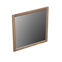 Spiegel Forzalaqua Gela 80x2x80 Cm Vierkant Eiken Black Oiled