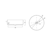 Waskom AquaSplash Industrial 40 cm met PVD Coating Geborsteld Messing