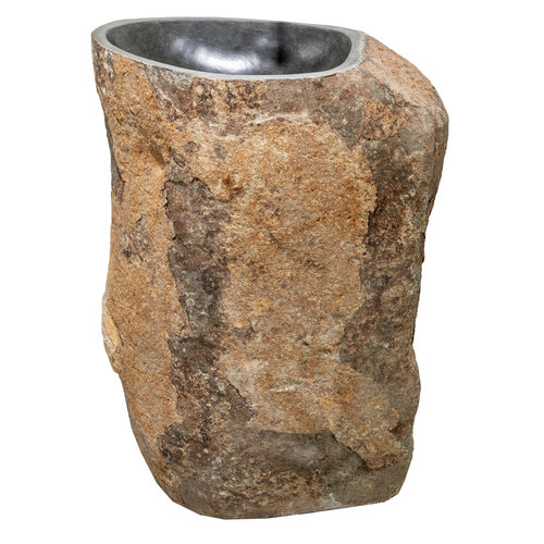 Waskom Cipi Joya Pedestal 45/55x80/85cm Vrijstaand River Stone 