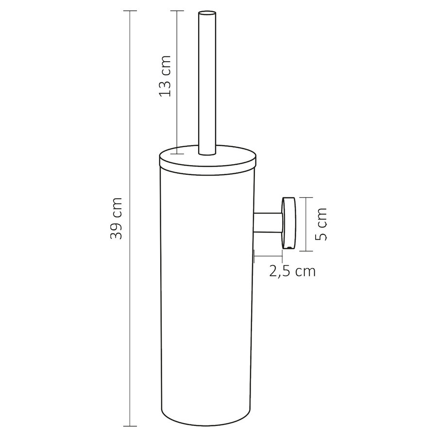 Toiletborstelhouder Differnz Tobo met Wandhouder Mat Chroom
