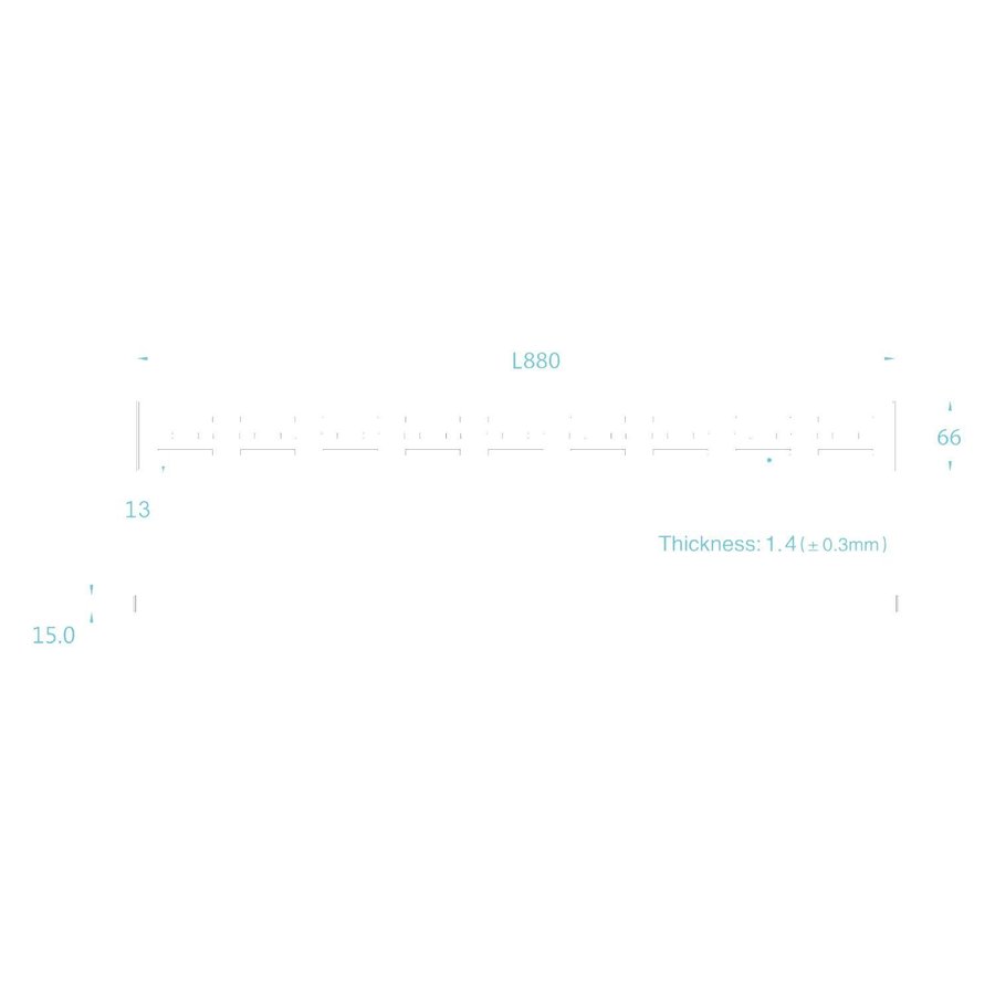 Tegelrooster Differnz t.b.v. Douchegoot 90 cm Geborsteld RVS