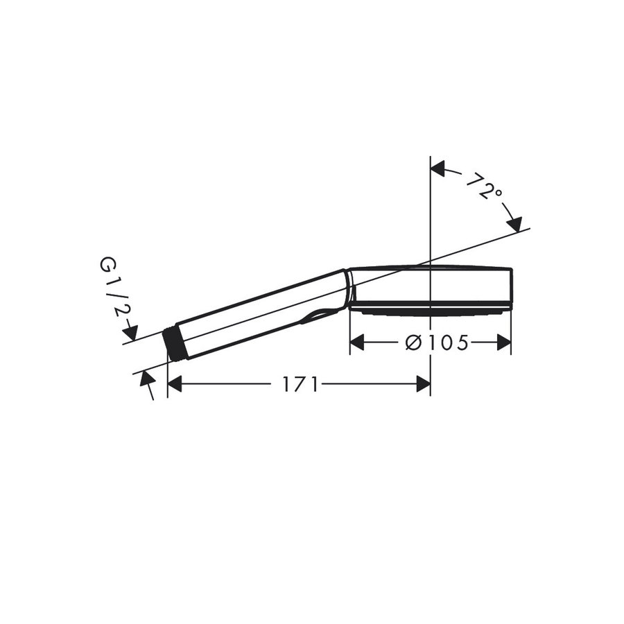 Handdouche HansGrohe Pulsify Select S 3jet Relaxation 10.5 cm Chroom