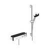 Hansgrohe Doucheset HansGrohe Pulsify Select S 105 3 Jets Activation Met Handdouche, Thermostaat, Glijstang 65 cm, Schuifstuk en Doucheslang Chroom