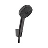 Hansgrohe Handdouche set HansGrohe Pulsify S Porter Set 105 3 Jets Met Doucheslang 125 cm Mat Zwart