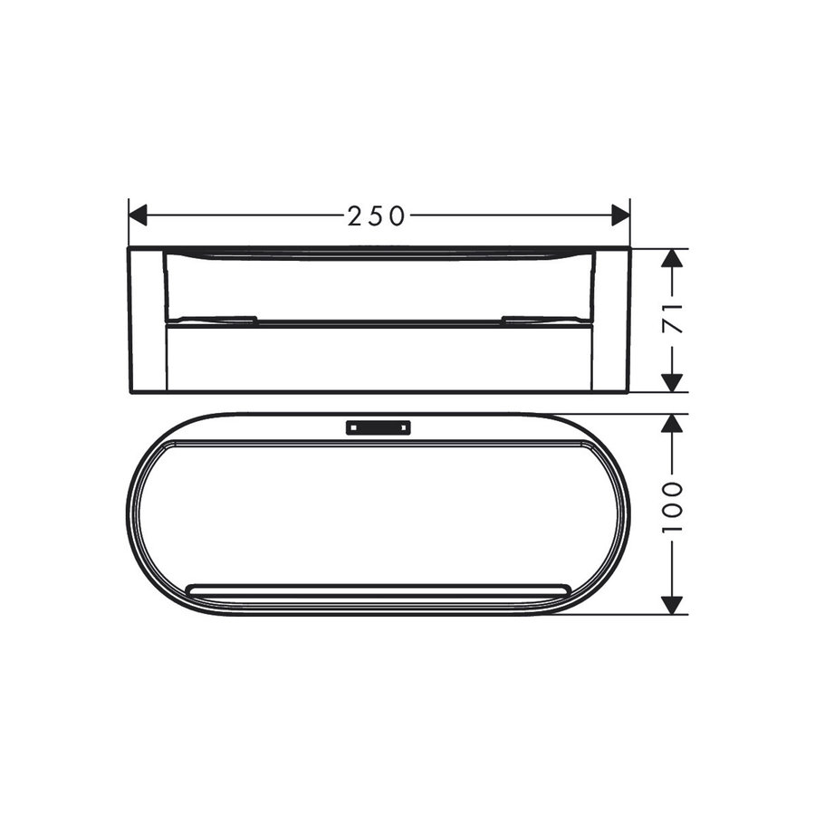Opbergbakje Diep HansGrohe WallStoris Mat Wit