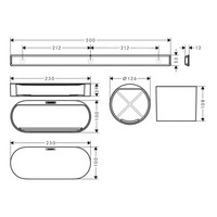 Bundelset Badkamer HansGrohe WallStoris Mat Zwart