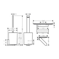 Bundelset Toilet HansGrohe WallStoris Mat Zwart