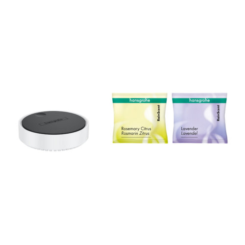 Starterset RainScent Tabletten Hansgrohe Wellness Houder incl. 2 Tabletten Mat Wit 