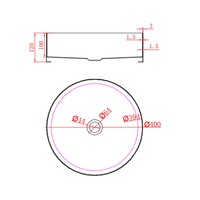 Waskom AquaSplash Vazano 40 cm Mat Rose Goud