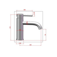 Wastafelkraan AquaSplash Plus Gunmetal