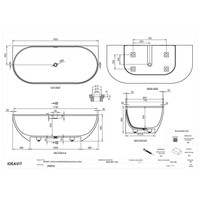 Ligbad Ideavit SolidNova 180x80x56 cm Mat Wit