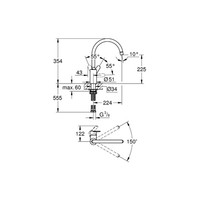 Grohe Eurostyle Cosmopolitan Keukenkraan Met Hoge Uitloop Chroom