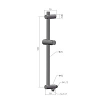 Glijstang AquaSplash Plus Met Wateraansluiting 60 cm Chroom