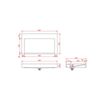 Wastafel AquaSplash Hoya 80x45.5 cm Zonder Kraangat Mat Wit