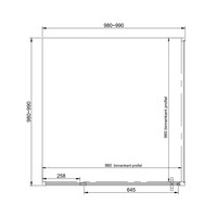 Douchecabine Van Rijn ST04 Hoekcabine 6 mm Helder Glas incl. Glasbehandeling Omkeerbaar 100x100x200 cm Mat Zwart