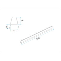 Bodemstrip Xellanz Geno tbv Inloopdouche Kunststof 65 cm