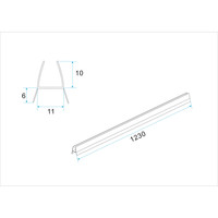 Bodemstrip Xellanz Geno tbv Inloopdouche Kunststof 123 cm