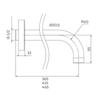 Wandarm Lagoo Nesso Rond 40 cm RVS (In 6 Verschillende Kleuren)