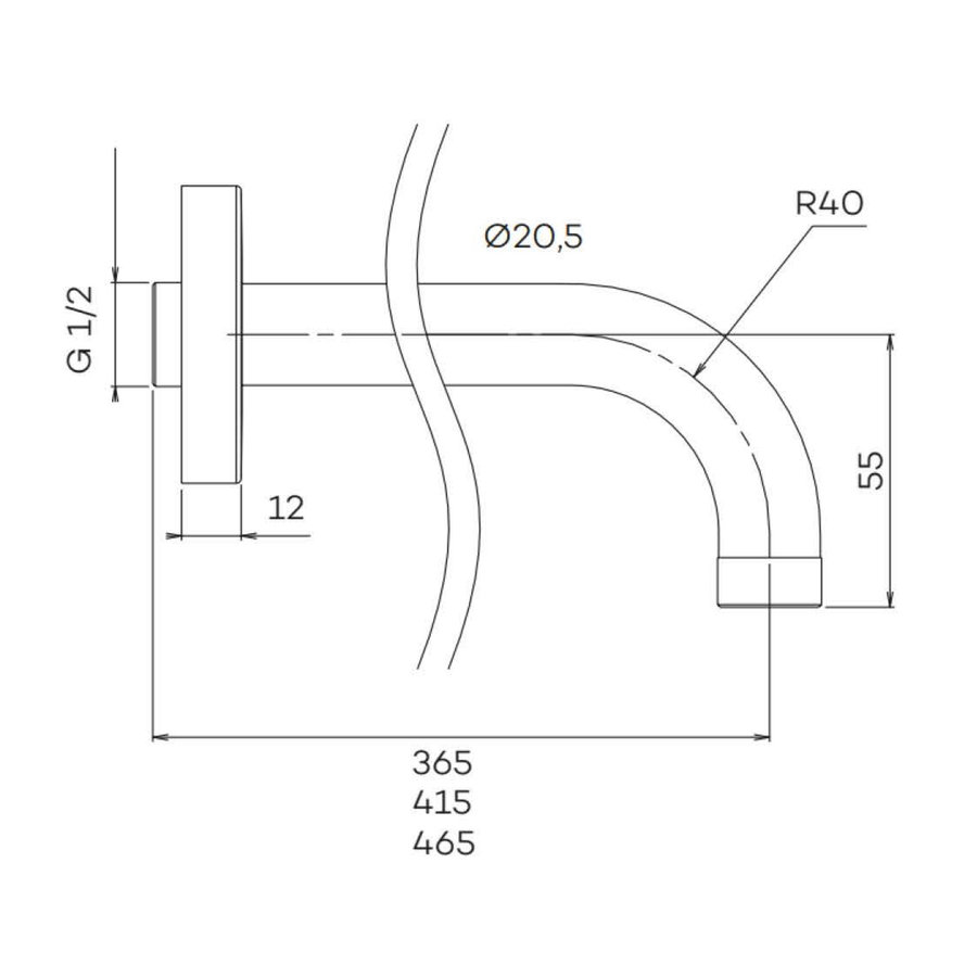 Wandarm Lagoo Nesso Rond 45 cm RVS (In 6 Verschillende Kleuren)