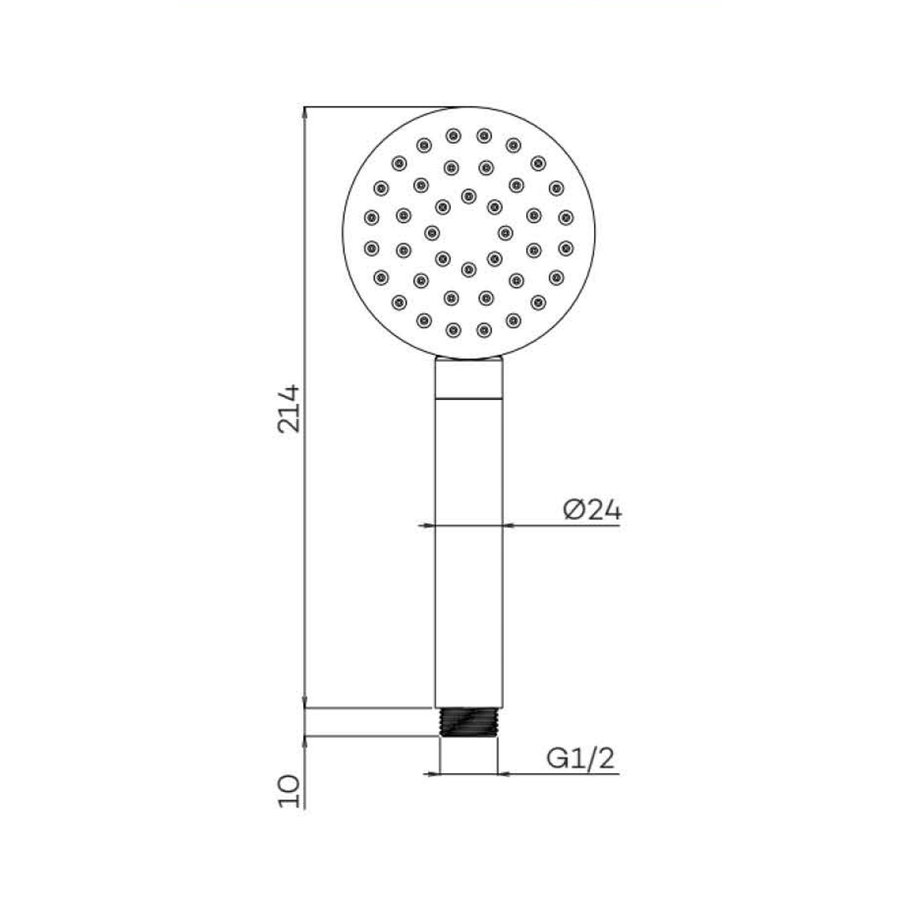 Handdouche Lagoo Garda Rond 21,4 cm Messing (In 6 Verschillende Kleuren)