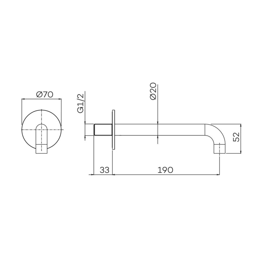 Uitloop Lagoo Garda 19 cm Messing (In 6 Verschillende Kleuren)